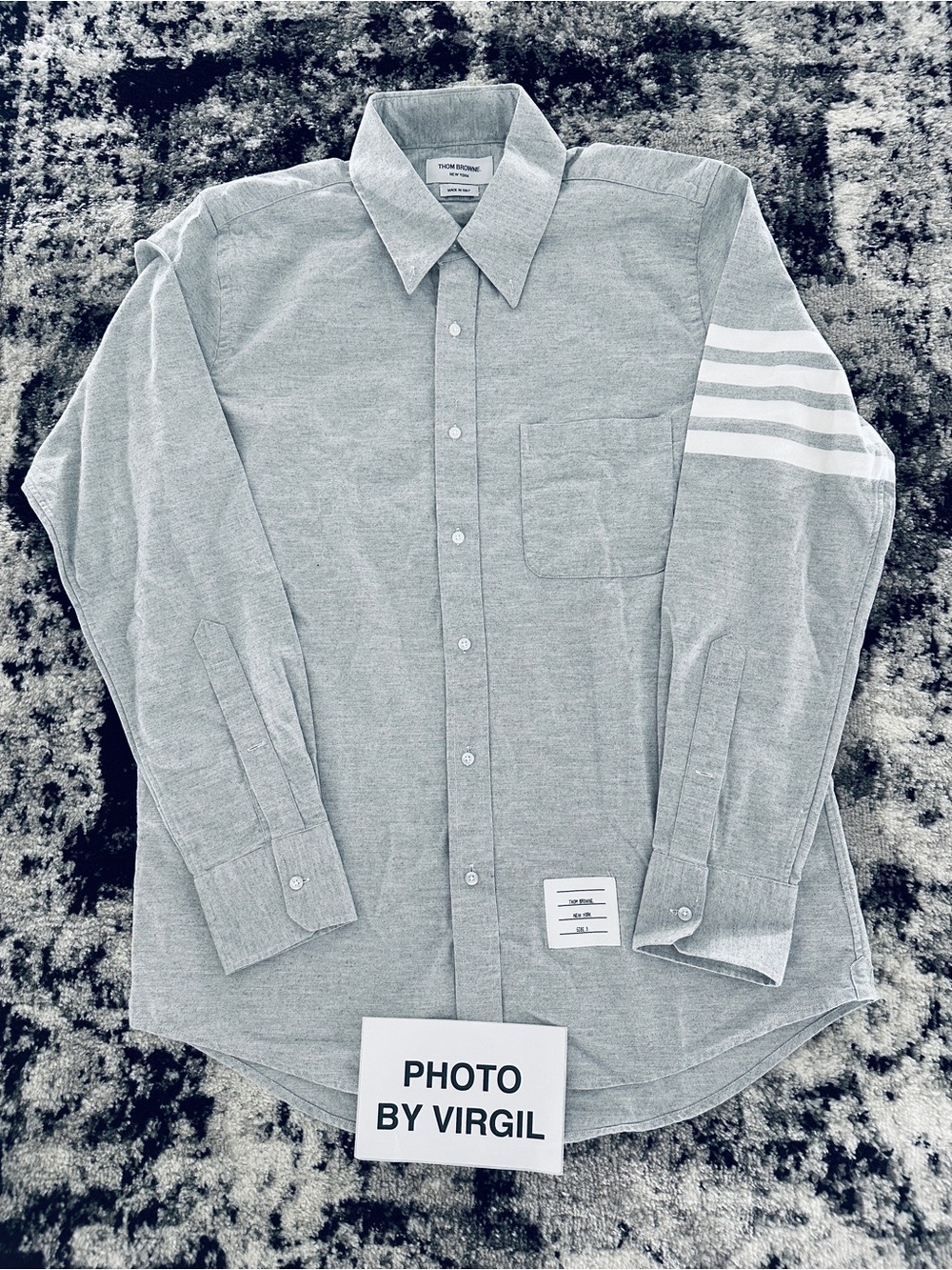 Thom Browne Gray Classic Oxford Button-Down Shirt Men’s 3 NWT 100% Authentic